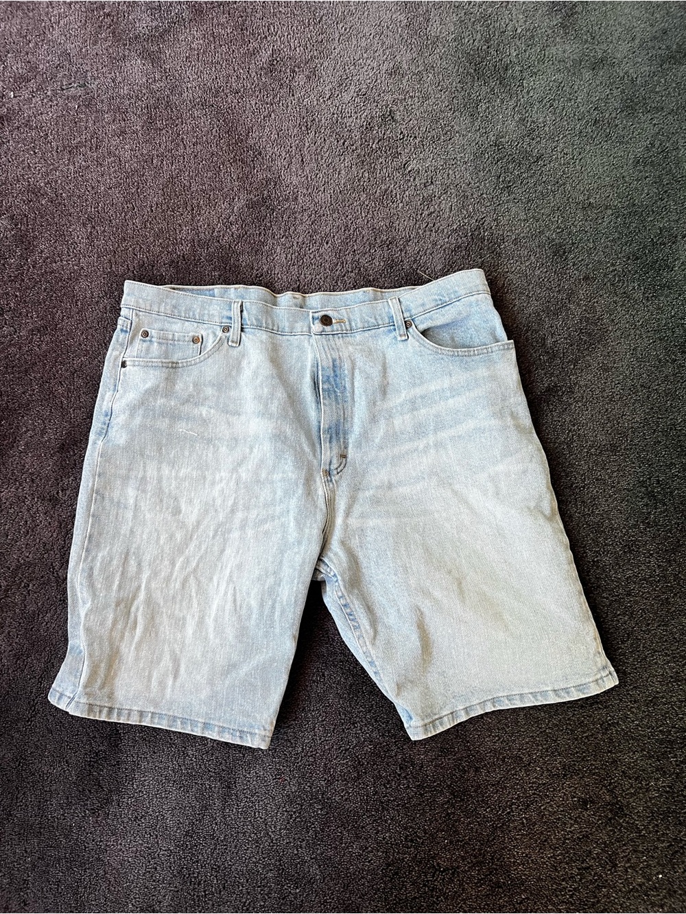 Wrangler Light Wash Denim Jean Shorts - Classic Pale Blue